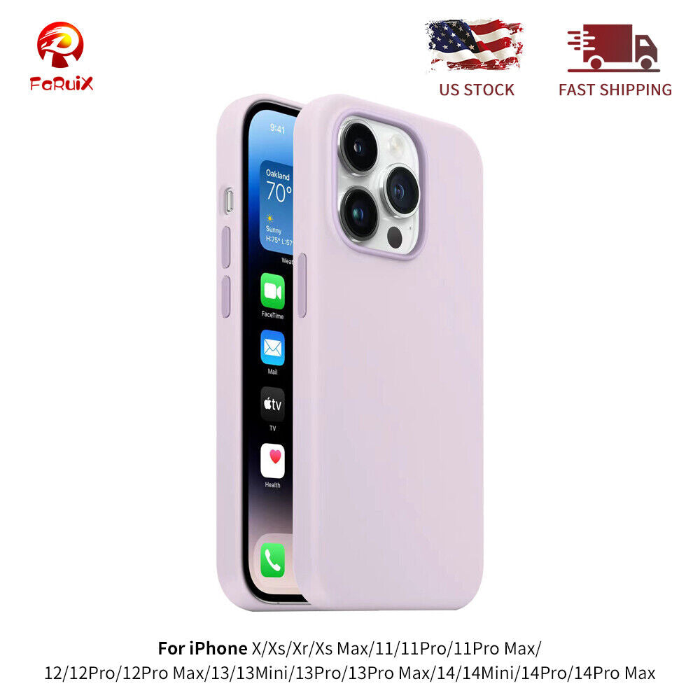 Liquid Silicone Gel Rubber Phone Case for iPhone 13-14PM