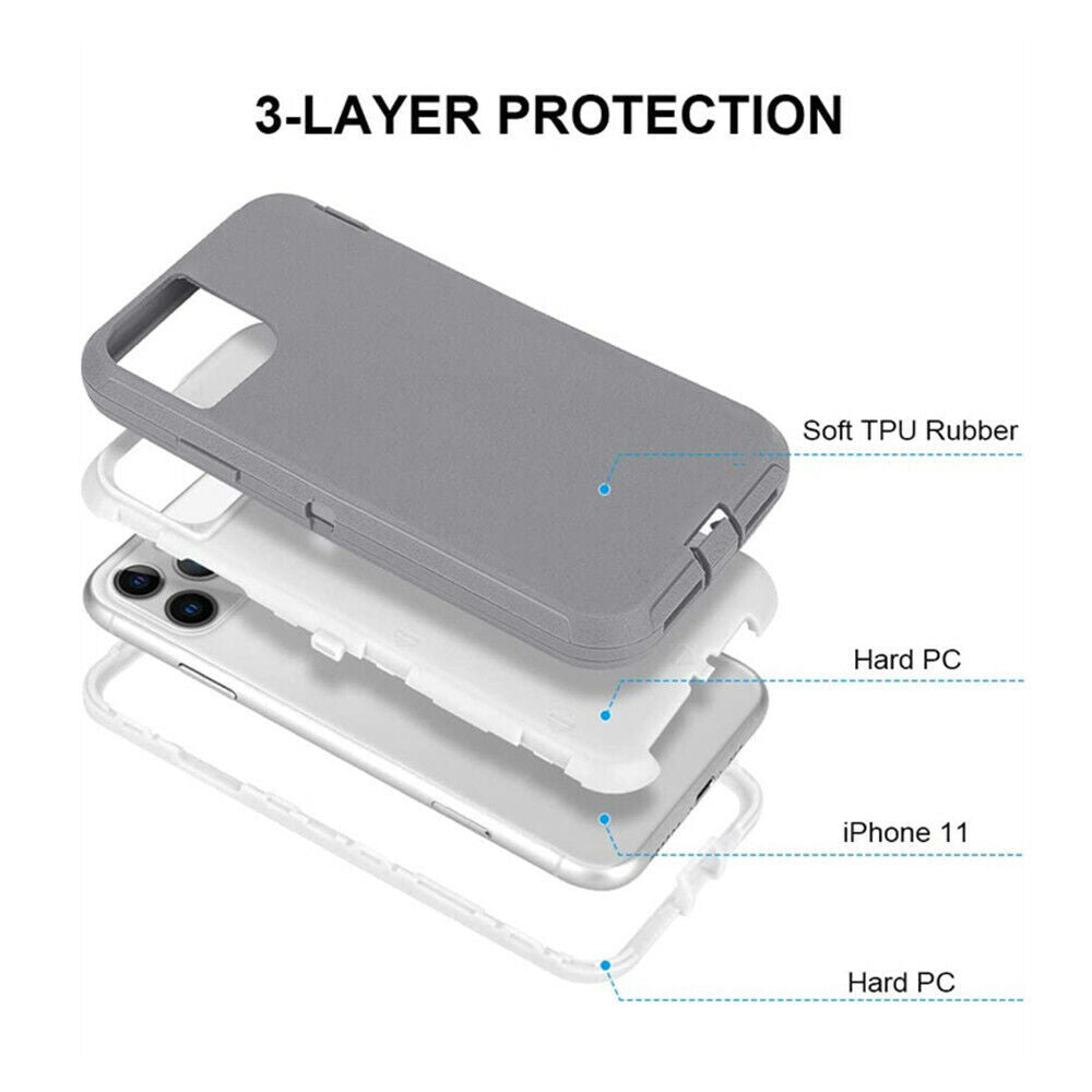 Outdoor Grey Shockproof Case Compatible for iPhone Series