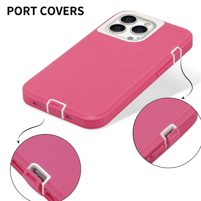 Outdoor Pink Shockproof Case Compatible for iPhone Series