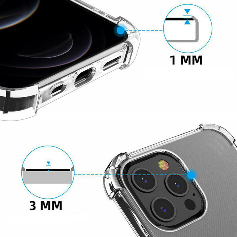 Clear Shockproof Case Compatible for iPhone Series