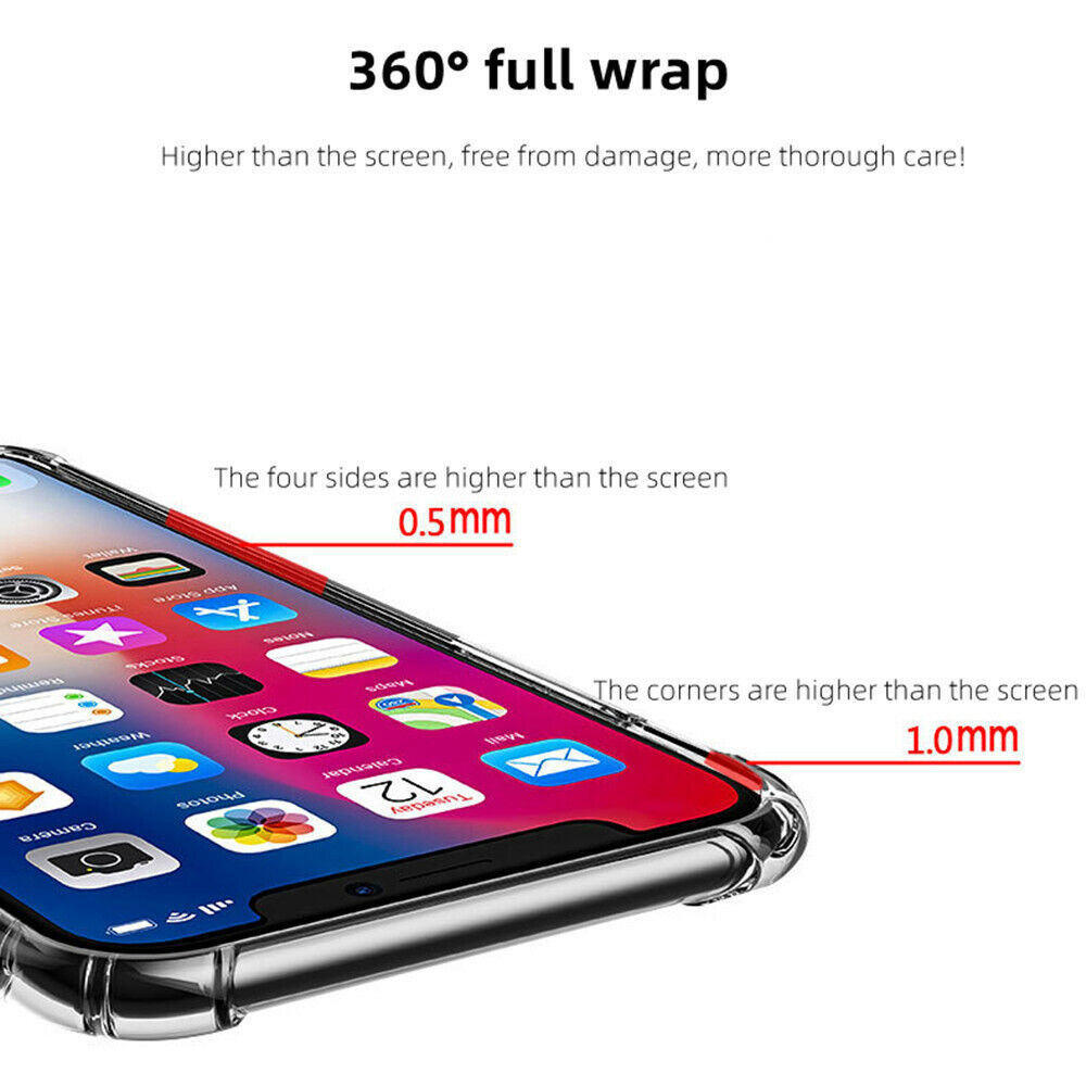 Clear Shockproof Case Compatible for iPhone Series