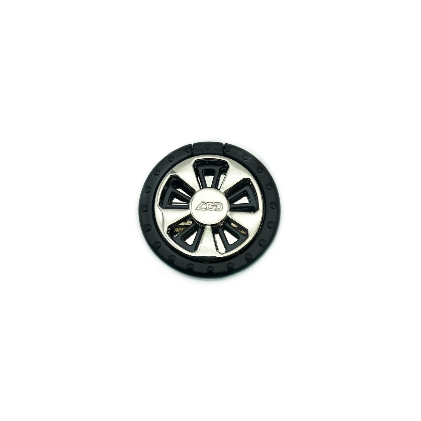 Phone Adhesive Ring Stand Wheel Silver