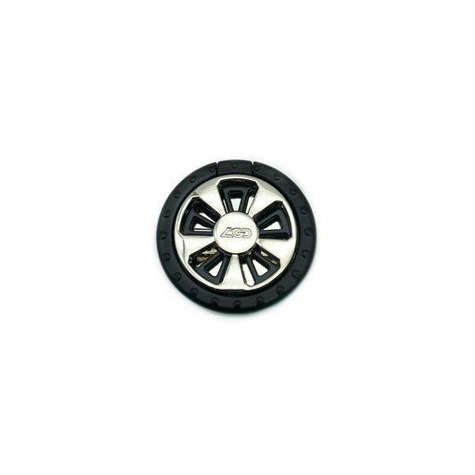 Phone Adhesive Ring Stand Wheel Silver