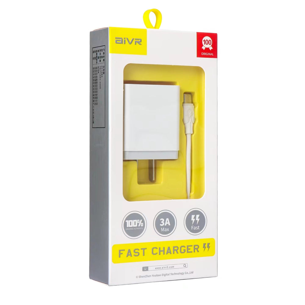 Fast Charger Set for Android iPhone Type C Lightning Connector