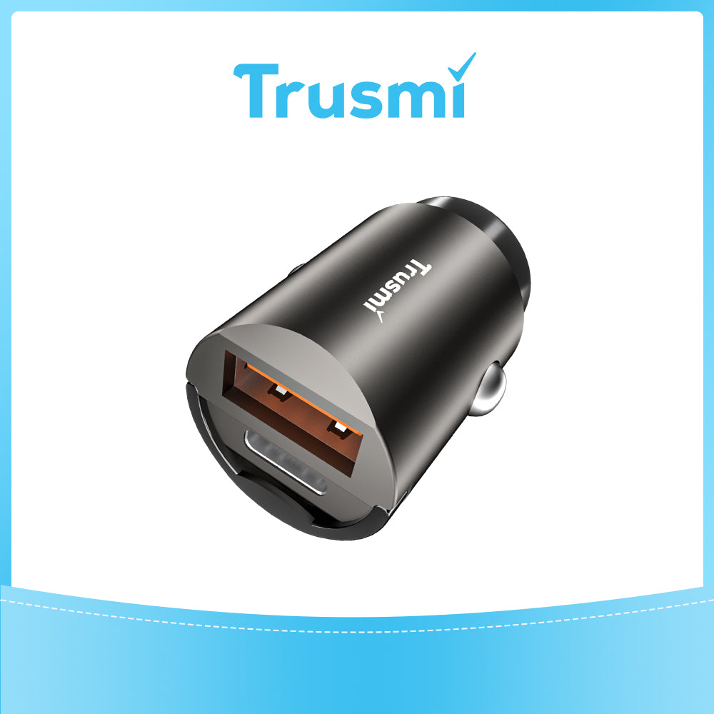 PD60W A+C Mental Fast Car Charger Gray