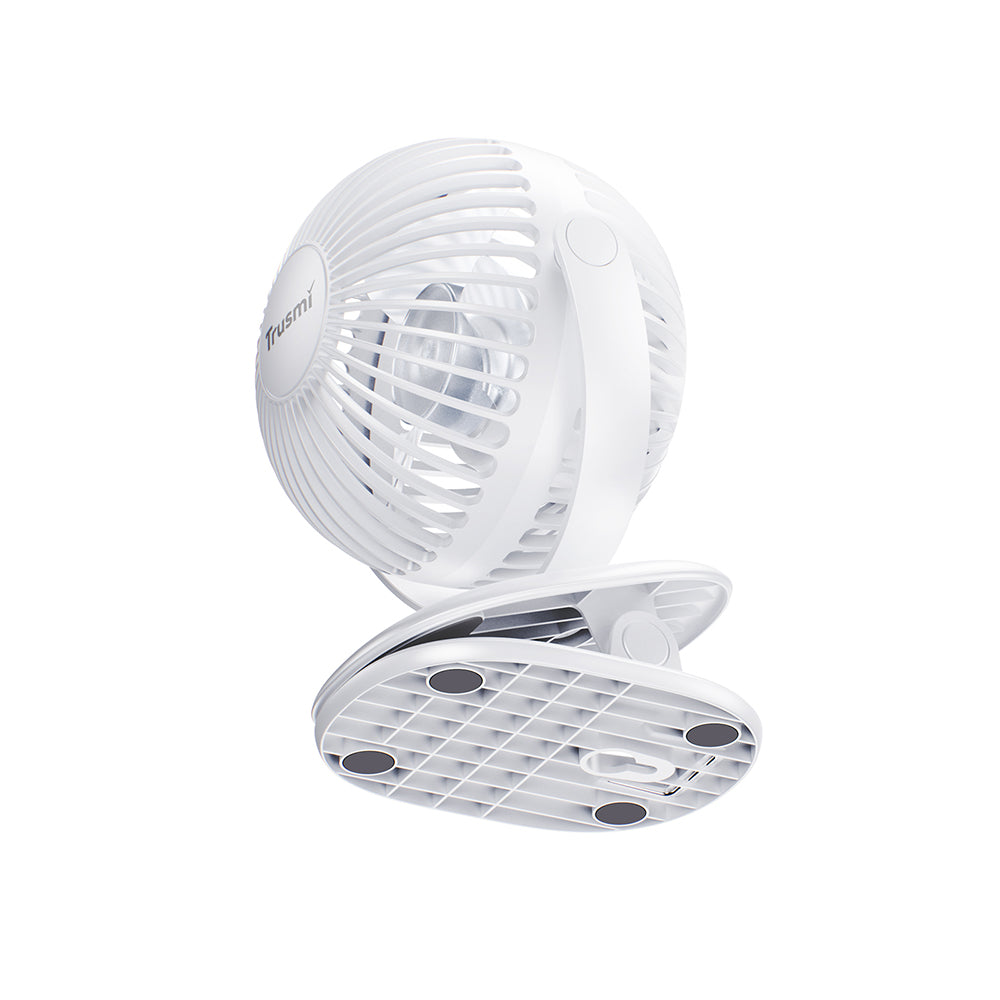 Bubble Planet Table Clip Fan White