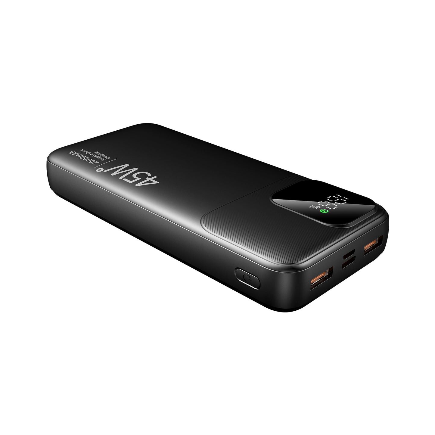 45W Digital Display Quick Charge 20000mAh Power Bank Black