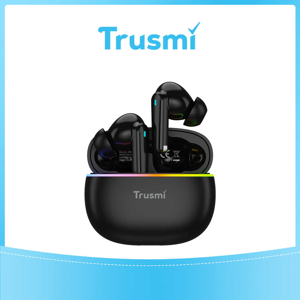 ANC +ENC LED In-ear True Wireless Earphones Black